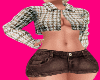 Brown Houndstooth Crop