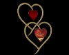 Gold&Red Heart Sculpture