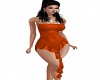 Ruffle Dress-Orange