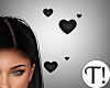 T! Floating Hearts Black