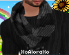 (A) Black Plaid Scarf