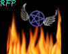 Pentacle escaping flames