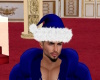 (K) Blue Santa hat