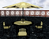 Gold & Black Patio Table