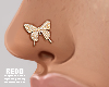 Butterfly nose stud