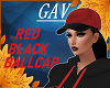 RED BLACK BALLCAP - F