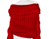 cold shoulder knit red