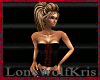 Black Corset Laced Red