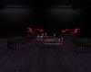 Set of 4  Sofa Red/Black