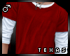 TX! Double Tee. Red