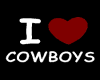 I Love Cowboys sticker