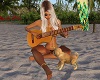 Guitar And Puppy