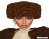 Brown fur winter hat