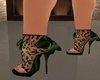 Green Nylon Lace Heels