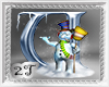 ~2T~ U  Letter Snow Man