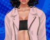 pink leather jacket
