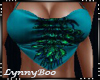 *Chari Teal Feather Top