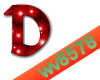 The letter D (Red)