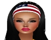 Black Hair American flag