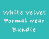 White Velvet Formal Wear