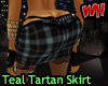 Teal Tartan Skirt