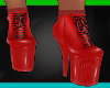 Tara Red PVC Boots