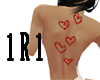 1R1 TATTOO Hearts RED