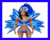 Carnival Blue Feathers