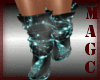 Teal shimmer boots