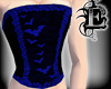 Black/blue Batty corset