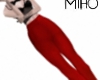 (';')Widebaggy pants Red