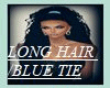 loong black hair/blueTie