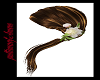 brown braid w/flower