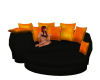 Ani Orange Cuddle Couch