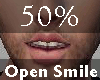 50% Open Smile M A
