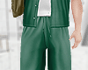 Green Latex Pants