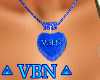 Necklaces blue heart