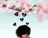 Black Floating Hearts