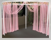 pink corner drape