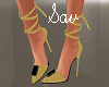 Gold Jeweled Heels