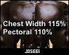 Chest Width/Pec 115/110%