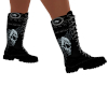 Black Skull Boots