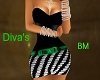 BM Diva's green dress