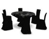 black table set