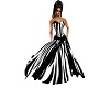 Zebra Striped Ball Dress