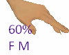 60% Telapak Tangan F M