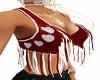 Fringed Top Red/White