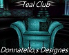 teal club chair