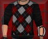black  red argyle jumper