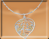 (I) 3 Tone Leaf Necklace